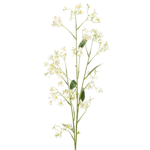 Article Branche décorative de pommier en fleurs, fleur artificielle pour une touche de couleur dans le salon, couleur crème, 108 cm, lot de 2
