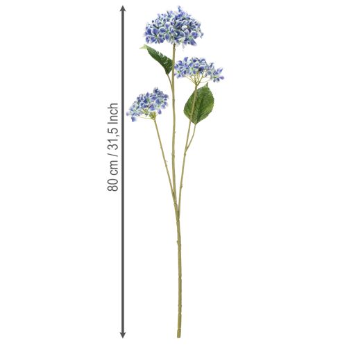 Article Branche d'hortensia fleurie pour une décoration intérieure élégante, 80 cm, 2 pièces