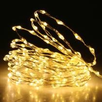 Guirlande lumineuse Cluster LED perles d'intérieur minuterie  blanc chaud 1.2m-486170-PERLEN