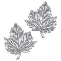 Feuilles décoratives en soie 5 cm argent 60 p.