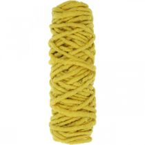 Article Cordon feutre laine de mouton fil de jute jaune L20m