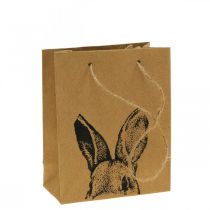 Article Sac cadeau Pâques sac en papier lapin marron 12×6×15cm 8 pièces