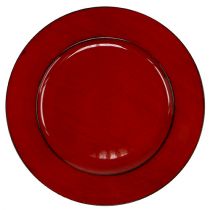 Article Assiette en plastique Ø33cm rouge-noir