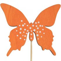 Article Bouchon de fleur en bois papillon coloré 9cm/29cm 12pcs