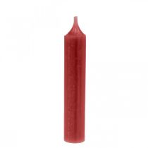 Bougie conique rouge bougies de couleur unie rouge rubis 120mm/Ø21mm 6pcs