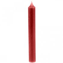 Article Bougie tige rouge bougies colorées rouge rubis 180mm/Ø21mm 6pcs