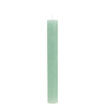 Article Bougies coniques de couleur unie vert clair 34mm x 240mm 4pcs