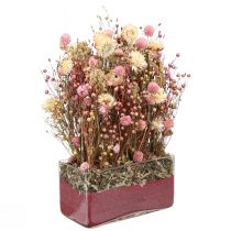 Article Fleurs séchées trèfle rose fleurs de paille aneth lin 35cm 150g