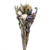 Article Bouquet de fleurs séchées fleurs de paille plage lilas violet 30cm