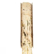 Article Ruban avec fourrure ruban décoratif crème doré fausse fourrure 25mm 15m