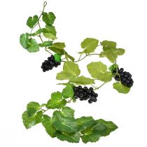Article Guirlande de feuilles décoration raisins vert bleu 169x10x15cm