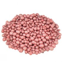 Article Perles décoratives brillantes 4mm - 8mm granulés décoratifs rouges 1 litre