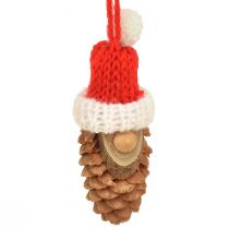 Article Décoration d&#39;arbre de Noël gnome cône gnome rouge 9cm 12pcs