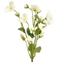Roses de Noël fleurs artificielles blanches décoration de Noël 37cm 2pcs