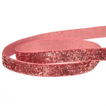 Article Ruban décoratif ruban à paillettes rose ruban à bijoux glamour W10mm L10m