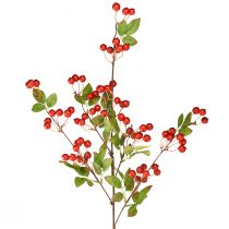 Branche décorative baies rouges branche artificielle Noël 88cm