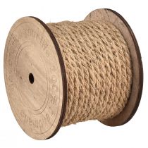 Cordon de jute épais sur bobine en bois cordon décoratif Ø6mm 18m