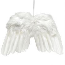 Article Ailes d&#39;ange en plumes blanches – décoration de Noël romantique à suspendre 25×18cm 3pcs