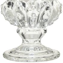 Article Vase en verre vintage au design coupe – transparent, 16x20 cm – décoration de table élégante