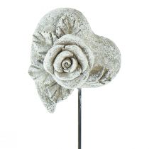 Article Bouchon funéraire coeur bouchon commémoratif rose gris 5,5x6cm 6pcs