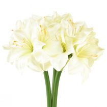Étoile de chevalier artificielle comme de vraies fleurs artificielles amaryllis blanc 40cm 3pcs