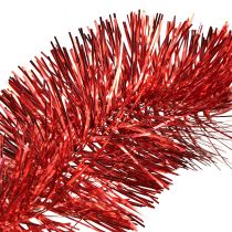 Article Guirlande de guirlandes rouges festives 270 cm - Brillante et vibrante, parfaite pour les décorations de Noël et de vacances