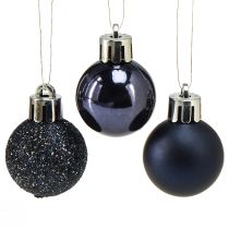 Article Mini boules de Noël bleues incassables mix Ø3cm 14pcs