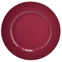 Article Assiettes polyvalentes en plastique rouge foncé – 28 cm, parfaites pour la décoration et l&#39;extérieur – 4 pièces
