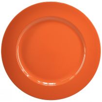 Assiettes en plastique orange – 28 cm – Idéales pour les fêtes et la décoration – Paquet de 4