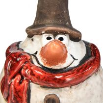 Article Figurine de bonhomme de neige en céramique, blanche, 6,9 cm – décoration de Noël d&#39;hiver – 6 pcs