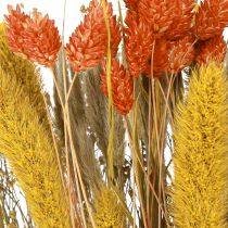 Article Bouquet de fleurs séchées avec grain orange jaune 50cm