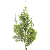Genévrier avec baies branches artificielles vert bleu L42cm 4pcs