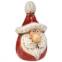 Article Jolie figurine de Père Noël en céramique, rouge et blanc, 10 cm - décoration de Noël parfaite - 4 pièces