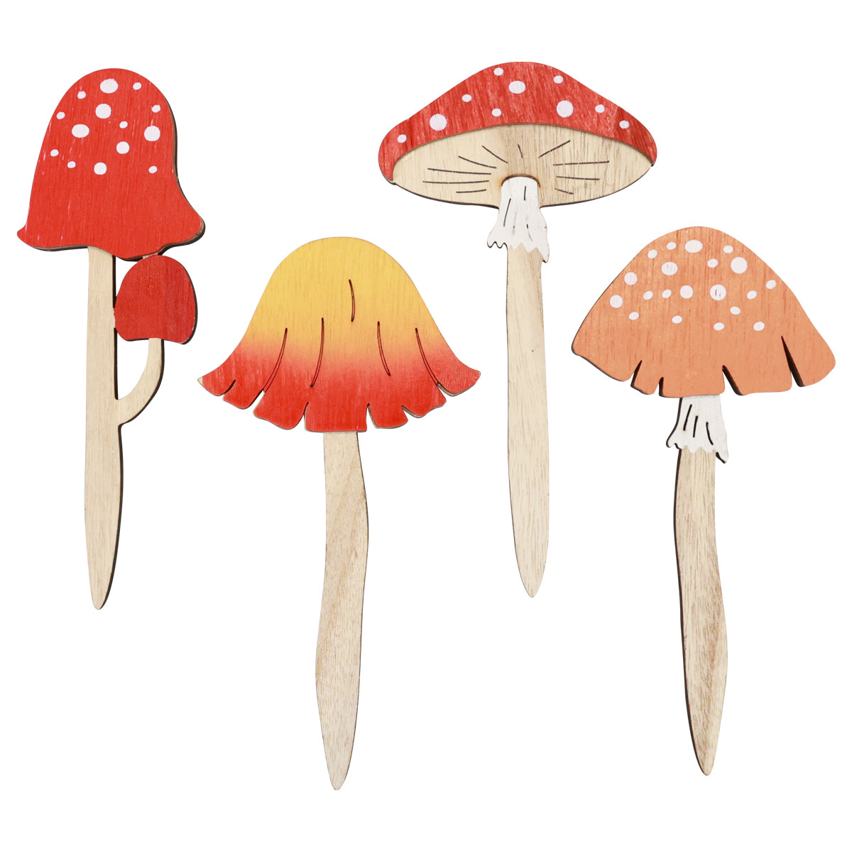 4pcs Décoration De Jardin En Céramique Champignon Pour - Temu France