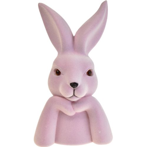 Floristik24 Buste de lapin Thinking Bunny Violet Clair Pâques 16,5×13×27cm