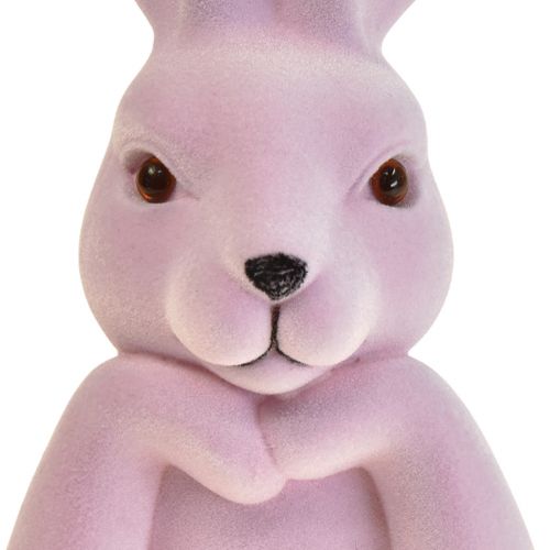 Article Buste de lapin Thinking Bunny Violet Clair Pâques 16,5×13×27cm