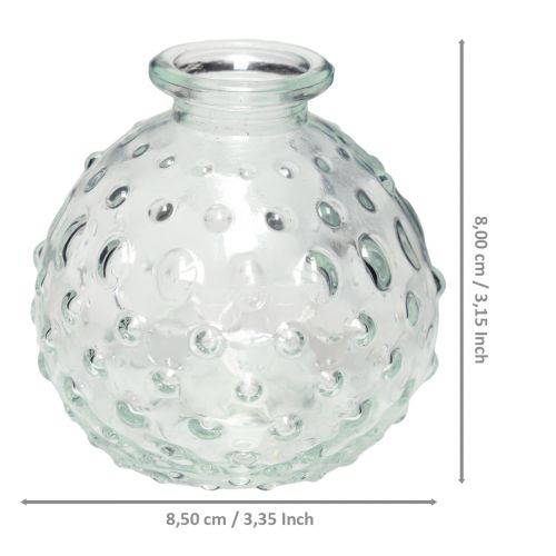 Article Petit vase en verre vase boule vase clair Ø8,5cm H8cm