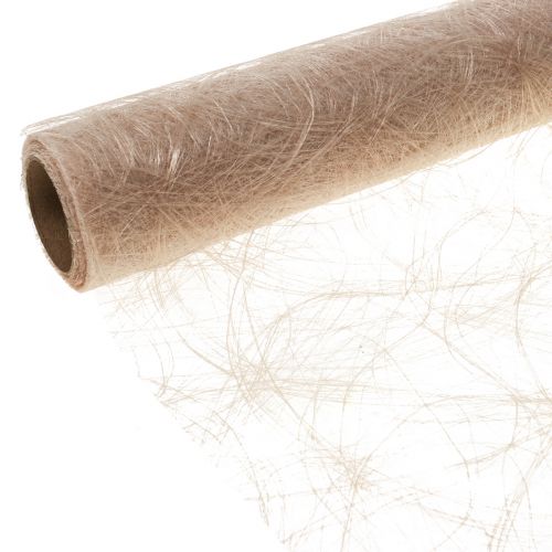 Floristik24 Déco polaire Sizoweb chemin de table beige 30cm 5m