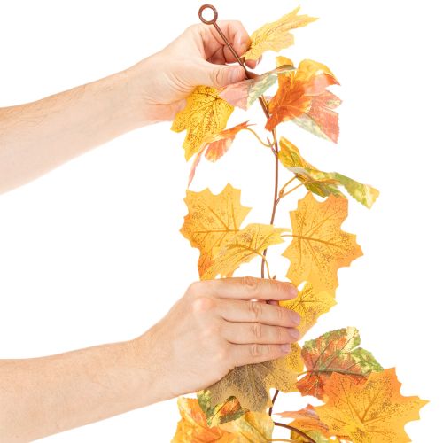 Article Guirlande d'érable artificiel, décoration d'automne, 165 cm
