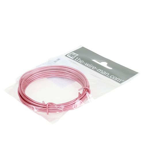 Article Fil aluminium 2mm rose 3m