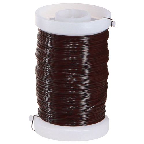 Floristik24 Fil de fer pour fleuristerie et bricolage Brun 0,35mm 100g 3pcs