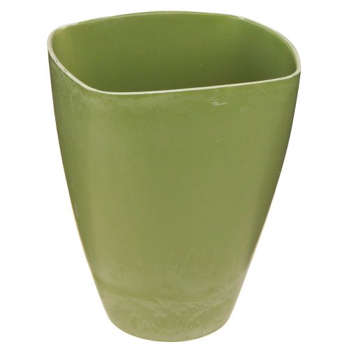 Pot à orchidées pot de fleur vase plastique vert H16,5cm 4pcs