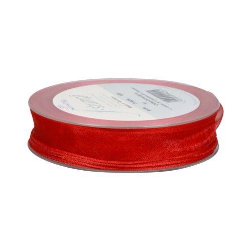 Article Ruban mousseline ruban organza ruban décoratif organza rouge 15mm 20m