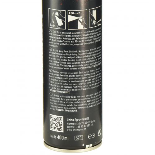 Article Peinture en aérosol peinture acrylique châtain satiné mat 400ml