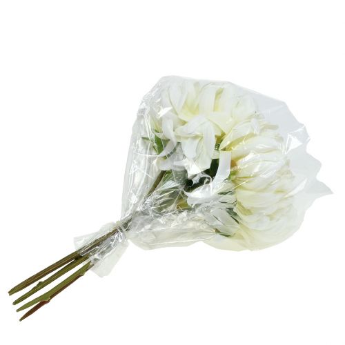 Article Bouquet déco chrysanthème blanc 28cm 6pcs