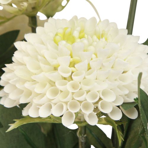 Article Dahlia fleurs décoratives fleurs artificielles fleur blanche L64cm 3 pcs