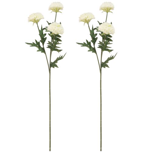 Article Dahlia fleurs décoratives fleurs artificielles fleur blanche L64cm 3 pcs