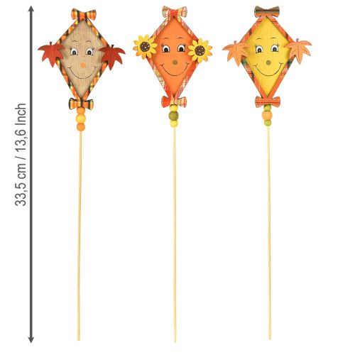 Article Bouchon en bois dragon décoratif automne décoration d'automne bois 33,5 cm 6 pcs