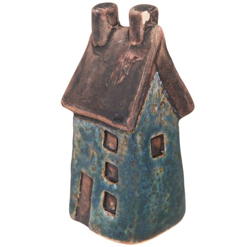 Article Maison Déco Céramique Bleu Marron Vintage H6,5/7cm 6 pcs