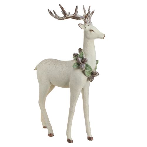 Déco cerf debout vintage Noël 30x15,5x48,5cm